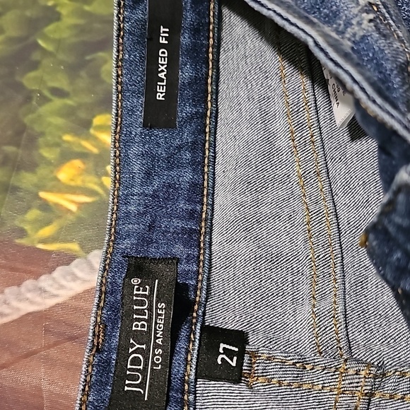 Judy Blue Distressed Relaxed‎ Fit Jeans Size 27 - Picture 4 of 6